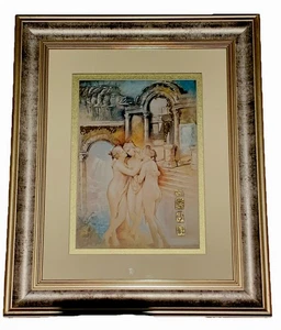 🖼️Classical Nude - Golden FRAMED Print “The Three Graces” by Jardoor - 52x42cm - Picture 1 of 16