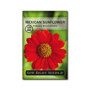 Sow Right Seeds - Mexican Sunflower Seeds for Planting - Non-GMO Heirloom Pac... - Picture 1 of 5