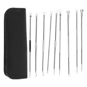 1 Set Professional Durable Pimple Extractor Tool Kit Silver Tone - Picture 1 of 7