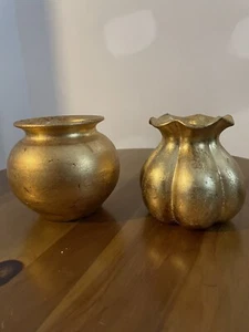 Tarros pequeños decorativos de oro grillete de colección hechos en Italia - Imagen 1 de 5