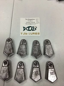 8 Qty 12 oz Flat Bank Sinkers Free Shipping Veteran Owned TOP QUALITY LEAD USED - Picture 1 of 1