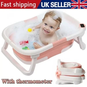 Baby Badewanne faltbar faltbar Kleinkind Badewanne mit Thermometer - Bild 1 von 12