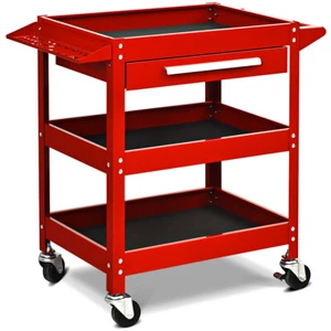 Tool Cart 3-Tray Rolling Tool Box Organizer W/ Drawer Industrial Storage Dollies - Picture 1 of 6