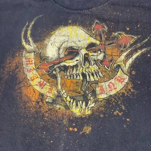 Vintage Miami Ink Shirt Mens Medium Y2K Skull Cross Bones Faded Distressed - Picture 1 of 9