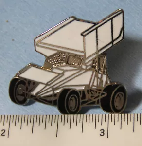 Wing Sprint White Racing car Lapel Pin Vintage - Picture 1 of 1