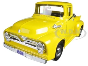 1955 FORD F-100 PICKUP TRUCK YELLOW 1/24 DIECAST MODEL CAR BY MOTORMAX 79341 - Picture 1 of 6