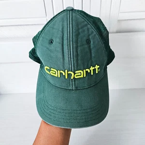 Carhartt Dunmore Canvas Mesh Snapback Trucker Baseball Cap Hunter Green - Picture 1 of 8