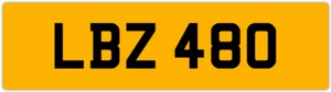 LBZ 480 L 3x3 DATELESS PRIVATE NUMBER PLATE LEE LOU LUKE LUCY LEO LISA LIAM LEN - Picture 1 of 1