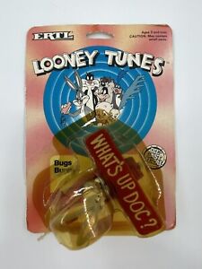 Vintage 1988 Looney Tunes Bugs Bunny Red Diecast Plane says “What's Up Doc?"