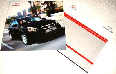 KIA RIO UK SALES BROCHURE & SPECIFICATION SHEET 2009 NEW, OLD STOCK - Image 1 of 4
