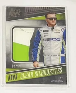 TY DILLON 2018 Panini Prime Racing RELIC /50 Clear Silhouettes - Picture 1 of 2