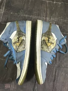 Nike Shoes 2007 Air Jordan 1 Retro Alpha White University Blue Leather Mens 11 - Picture 1 of 10