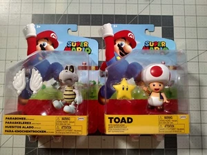 Super Mario 4" Figurine Lot: Parabones & Toad - Picture 1 of 2