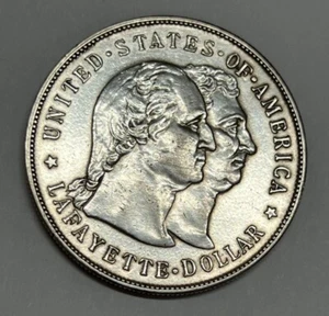 1900 Lafayette Commemorative Silver Half Dollar About Uncirculated Details - Picture 1 of 4
