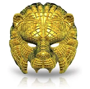 Halloween Squid Game inspiriert Tiger goldenes VIP Kostüm Maske Gesichtsbedeckung - Bild 1 von 5