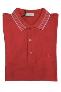 NUEVO CON ETIQUETAS DIOR HOMME Talla XXS IT/44 Rojo Manga Larga Piqué Polo Abeja Logo ¡RARO! - Imagen 1 de 4
