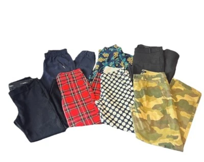 J. Lote de 7 Pantalones Crew Mujer Talla 0 Pantalones Minnie Elastizados Winnie Camuflaje Cuadros Foto 1 de 4