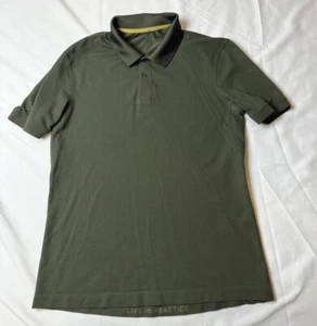 Lululemon S/S Live in Practice Piqué Polo Golf Camicia Verde Uomo Medium BELLA - Foto 1 di 3