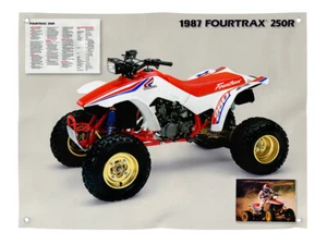 1987 HONDA FOURTRAX 250R TRX QUAD BANNER PRODUTTORE DI APPARECCHIATURE ORIGINALI VOLANTINO ANNUNCIO - Foto 1 di 6