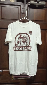 Unbranded Ivory "LIKE A BOSSK" Star Wars Bounty Hunter Graphic T-Shirt Size L? - Picture 1 of 3