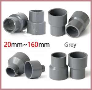 PVC Reducing Fitting Concentric Reducer Connector Grey Socket Coupling 20~160mm - Picture 1 of 45