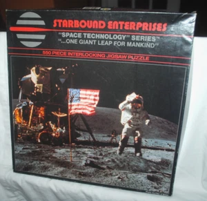 Starbound Enterprises jigsaw puzzle, NASA image, lunar landing, SCARCE, complete - Picture 1 of 3