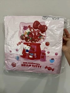 Hello Kitty 50th Anniversary Red Pink Dessert Waffle Cushion Pillow Trinket - Picture 1 of 2