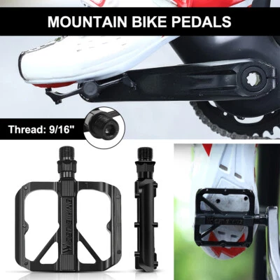 9/16 Inch Bike Pedals Mountain Road Bicycle Pedal Foot Pedals Anti-Skid Pedal US - Image 1 of 4