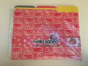NEW Rare Hello Kitty Omatsuri Office/Work File Folders Red & White (Set of 6) - Picture 1 of 5