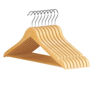 30 Stück Kleiderbügel Holz Anti-Rutsch Hemdenbügel Wäschebügel Holzbügel Set - Bild 1 von 8