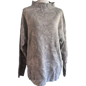 Maglione donna Christian Siriano grigio marmo vortice finto girocollo tg 1X - Foto 1 di 11
