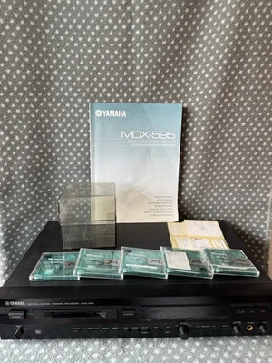 Yamaha MDX-595 Natural Sound Mini Disc Recorder Player Tested w Manual + Discs - Image 1 of 4
