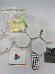 Luminosia Hexagon Modules Light Panels, LED Hexagon Wall Lights, Wi-Fi Remote - Picture 1 of 8