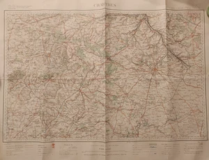 PLAN CARTE DE FRANCE 1/200 000 - CHARTRES - Service Géographique de l'Armée - Imagen 1 de 2