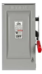 HF361R SIEMENS 30 Amp 600-Volt 3-Pole Outdoor Fusible Safety Switch New - Picture 1 of 8