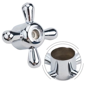 2 Stück Universal Wasserhahn Knopf Griff Legierung Ersatz Silber Wasserhahn Hahngriff - Bild 1 von 8