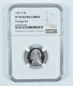 1997-S Jefferson Nickel Prestige Set PF70 UCAM NGC Brown Label - Picture 1 of 5