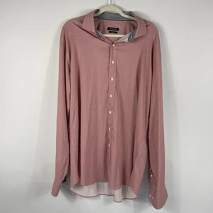 Camisa de manga larga BUGATCHI para hombre con forma de ajuste geométrico estampado de bayas rojas 2XL - Imagen 1 de 8