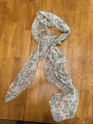 Multicolor Scarf 17”x 79” Animal Print Semi Sheer Large Women’s Fashion Scarves - Image 1 of 4