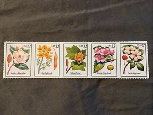 USA 1998 SC#3193-97 BLÜHENDE BÄUME BRIEFMARKENSTREIFEN VON 5 POSTFRISCH - Bild 1 von 2