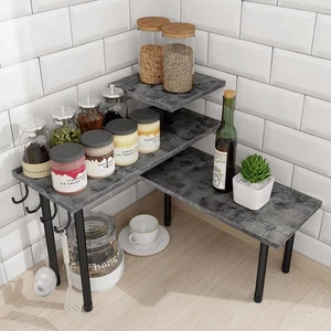Kitchen Countertop Organizer, 3 Tier Corner Shelf Bathroom Counter Organizer,... - Picture 1 of 7
