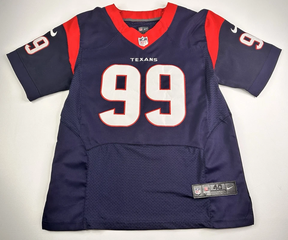 Auténtica camiseta Nike JJ Watt Houston Texans en el campo talla 40 azul #99 Foto 1 de 4