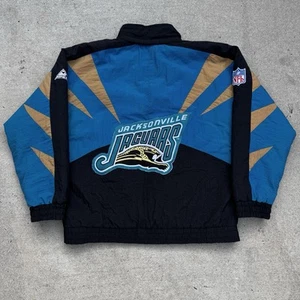 Vintage Jacksonville Jaguars Jacket Banned Logo Apex One Jacket Mens Medium - Picture 1 of 9