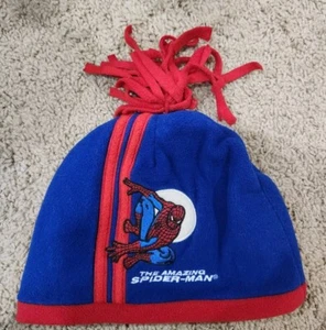 Vintage Y2K Marvel The Amazing Spider-Man Comics Beanie 2007 Blue Red - Picture 1 of 3