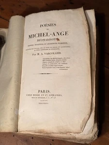 Buonarroti, Michelangelo. Poésies de Michel-Ange Buonarroti, peintre, sculpteur - Picture 1 of 16
