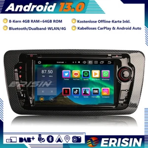 8-Kern Android 13 CarPlay Autoradio GPS Navi DVD DAB+ BT OBD WiFi DSP SEAT IBIZA - Bild 1 von 16