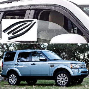 Black Window Visor Vent Wind Deflector Rain Guards for Land Rover LR4 2010-2016 - Picture 1 of 8