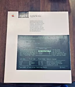 Vintage 1986 Apple II AppleWorks Software OEM ProDOS confezione al dettaglio appare completa - Foto 1 di 12
