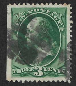 US #158 (1873) 3c - George Washington - SE & Super Jumbo - CL Arrow Tip -VF/XF - Picture 1 of 2