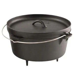 Cast Dutch Oven Pot on The Grill Use in The Oven Pre Seasoned Cookware for BBQ - Picture 1 of 6